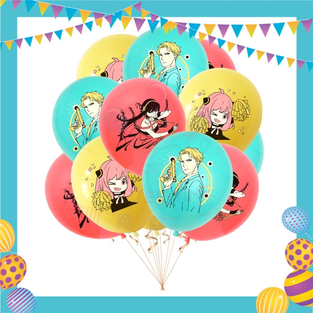 ParteeTime Kids Birthday Party Celebration Decoration Set SPY X FAMILY 4 in 1 Majlis Sambutan Hari Jadi Kanak-Kanak