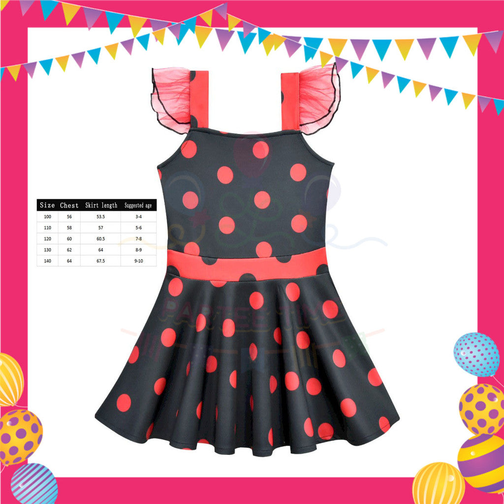 ParteeTime Kids Birthday Party Celebration Balloon Caketopper Banner Set Red Girl Costume Sambutan Parti Hari Jadi