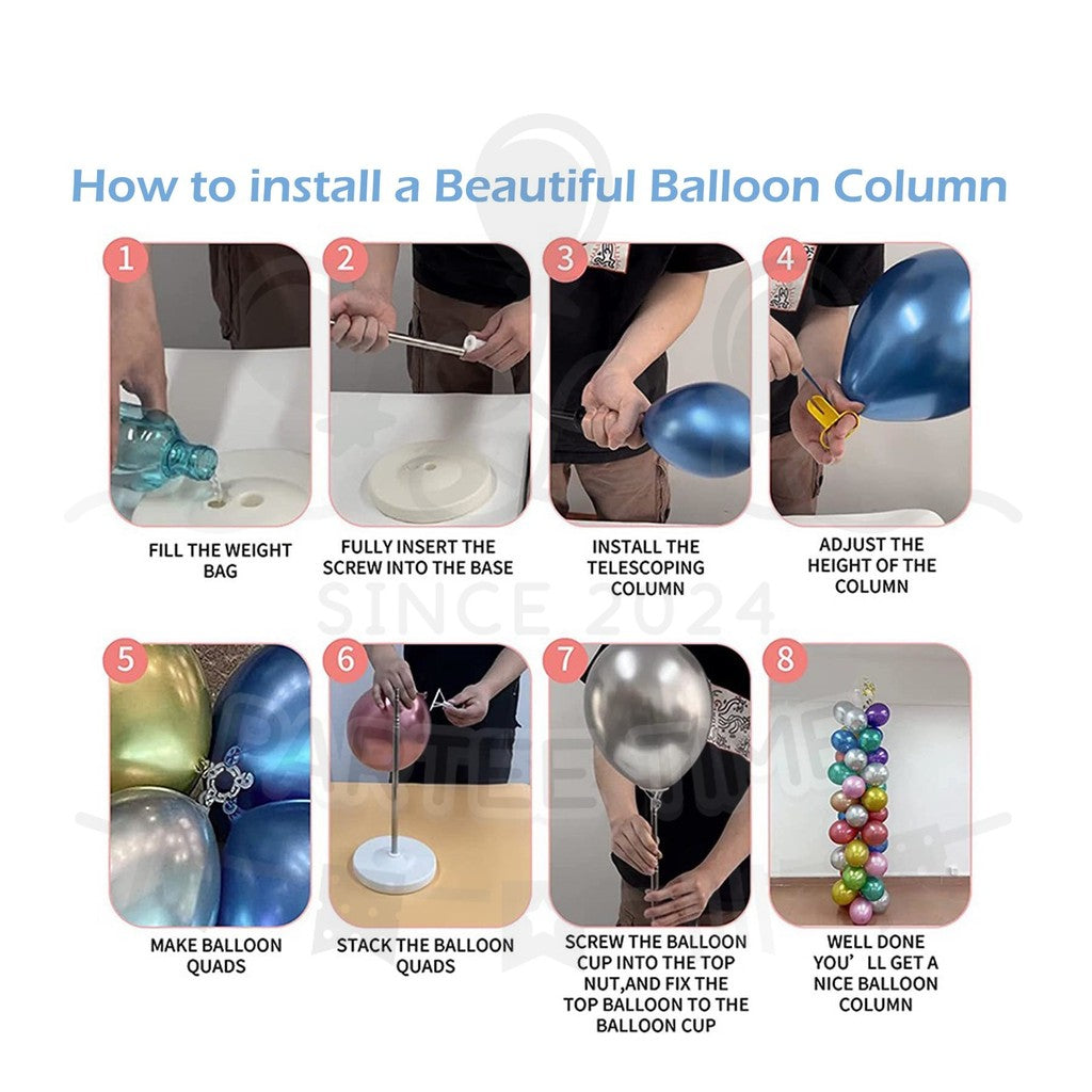 Parteetime Accessories Balloon Adjustable Stand Kit Birthday Party Wedding Graduation Children’s Day Event Celebration