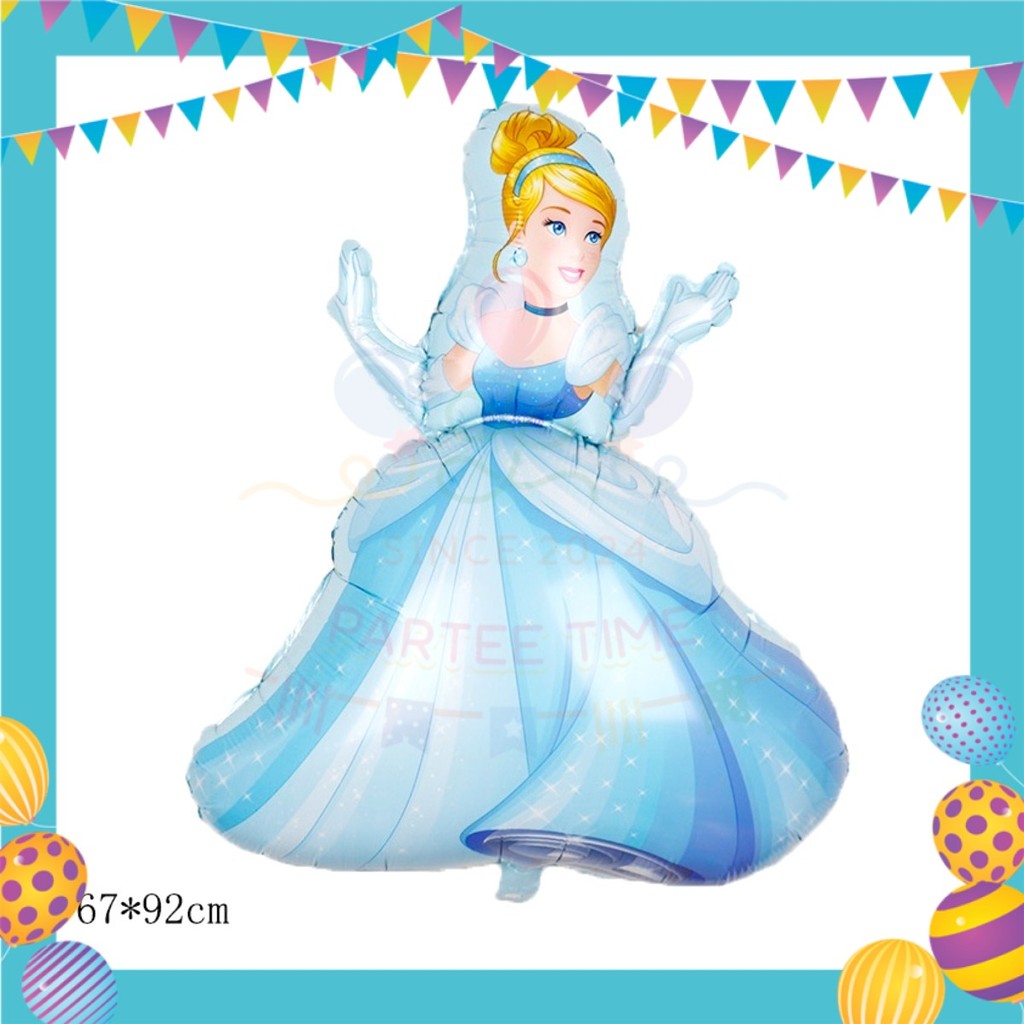 ParteeTime Kids Birthday Party Celebration Decoration Set Cinderella 4 in 1 Majlis Sambutan Hari Jadi Kanak-Kanak