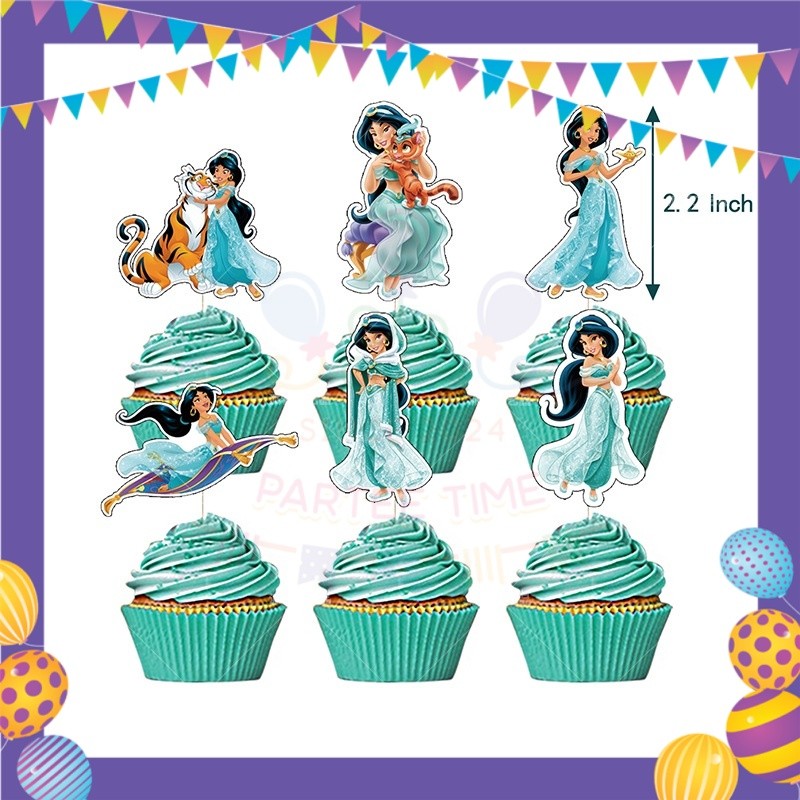 ParteeTime Kids Birthday Party Celebration Decoration Set Princess Jasmine 4 in 1 Sambutan Majlis Hari Jadi Kanak-Kanak