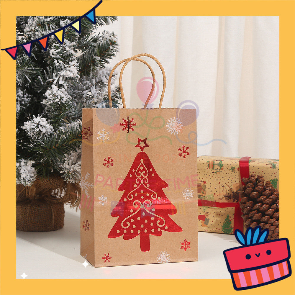 ParteeTime Birthday Kids 1pcs Christmas Party Favor Gift Bags with Handle Paper Bag Doorgift Packaging Goodies Bag Gift
