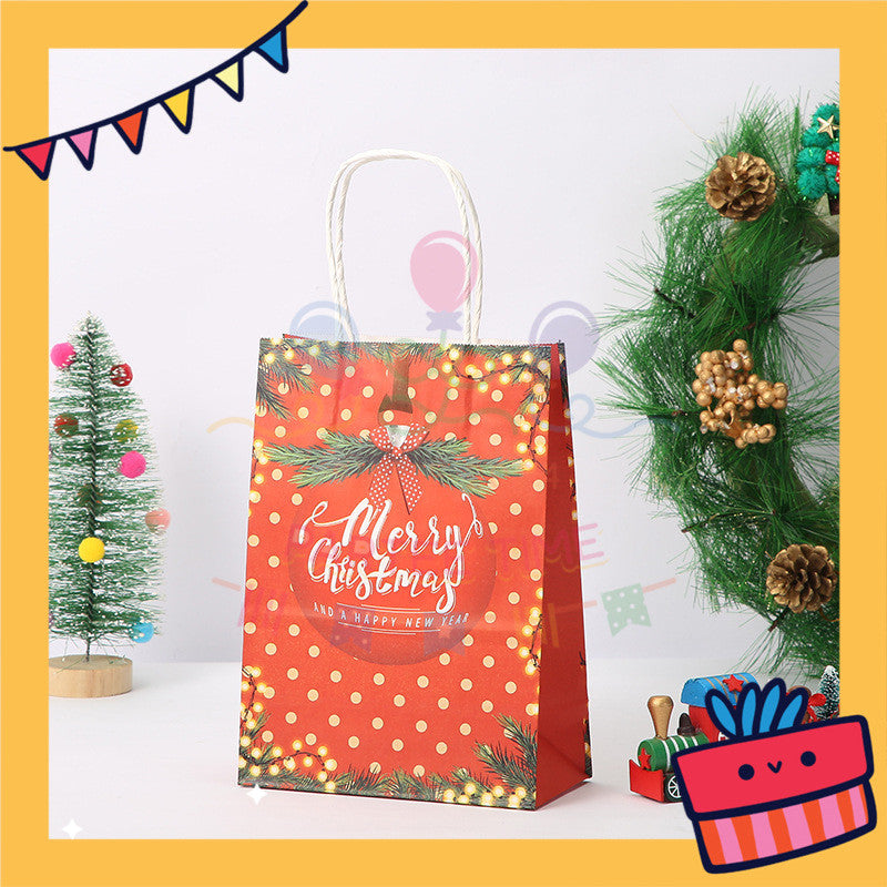 ParteeTime Birthday Kids 1pcs Christmas Party Favor Gift Bags with Handle Paper Bag Doorgift Packaging Goodies Bag Gift