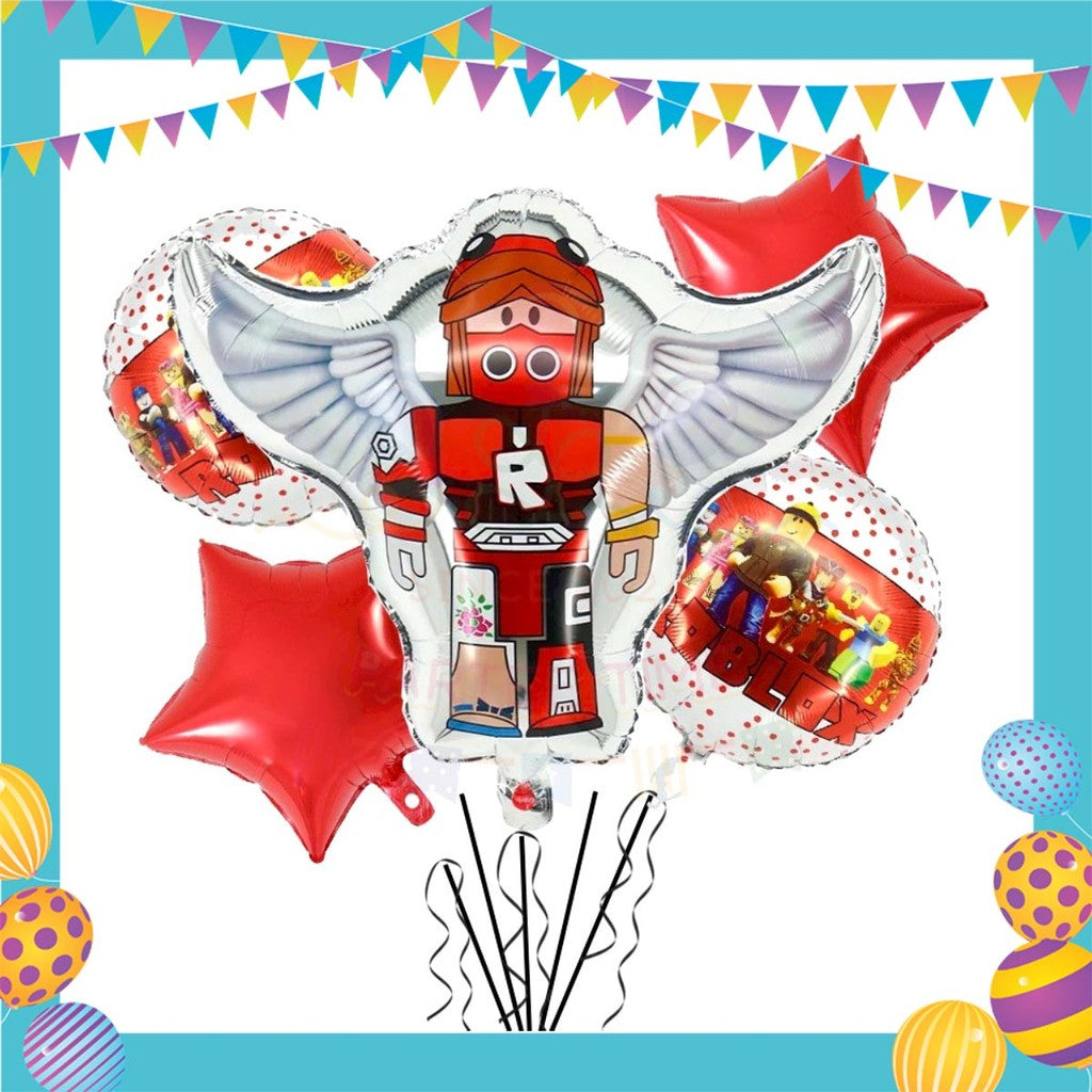 ParteeTime Kids Birthday Party Celebration Decoration Set Roblox 4 in 1 Hiasan Majlis Sambutan Hari Jadi Kanak-Kanak