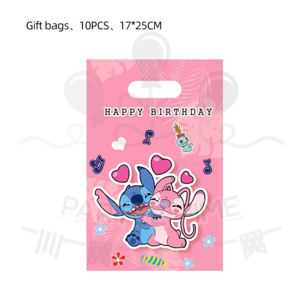 ParteeTime Kids Stitch Theme Decorations Kids Birthday Party Balloon Banners Hang Swirls Backdrop Tablecloth Cake Topper
