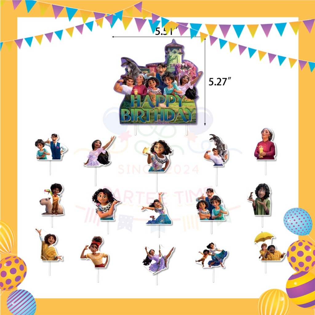 ParteeTime Kids Birthday Party Celebration Decoration Set Encanto 4 in 1 Majlis Sambutan Hari Jadi Kanak-Kanak