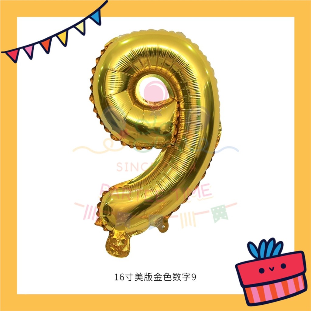ParteeTime Gold Digital Foil Ballon 16 Inch 0 Number Balloon Birthday Party Foil Balloons Vibrant Shiny Decorations