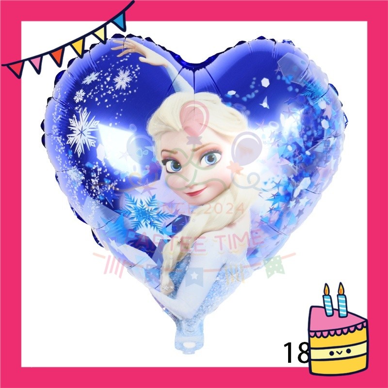 ParteeTime Kids Elsa Gabby Barbie Themed Foil Balloon Birthday Party Decoration Tema Foil Belon Hari Jadi Hiasan