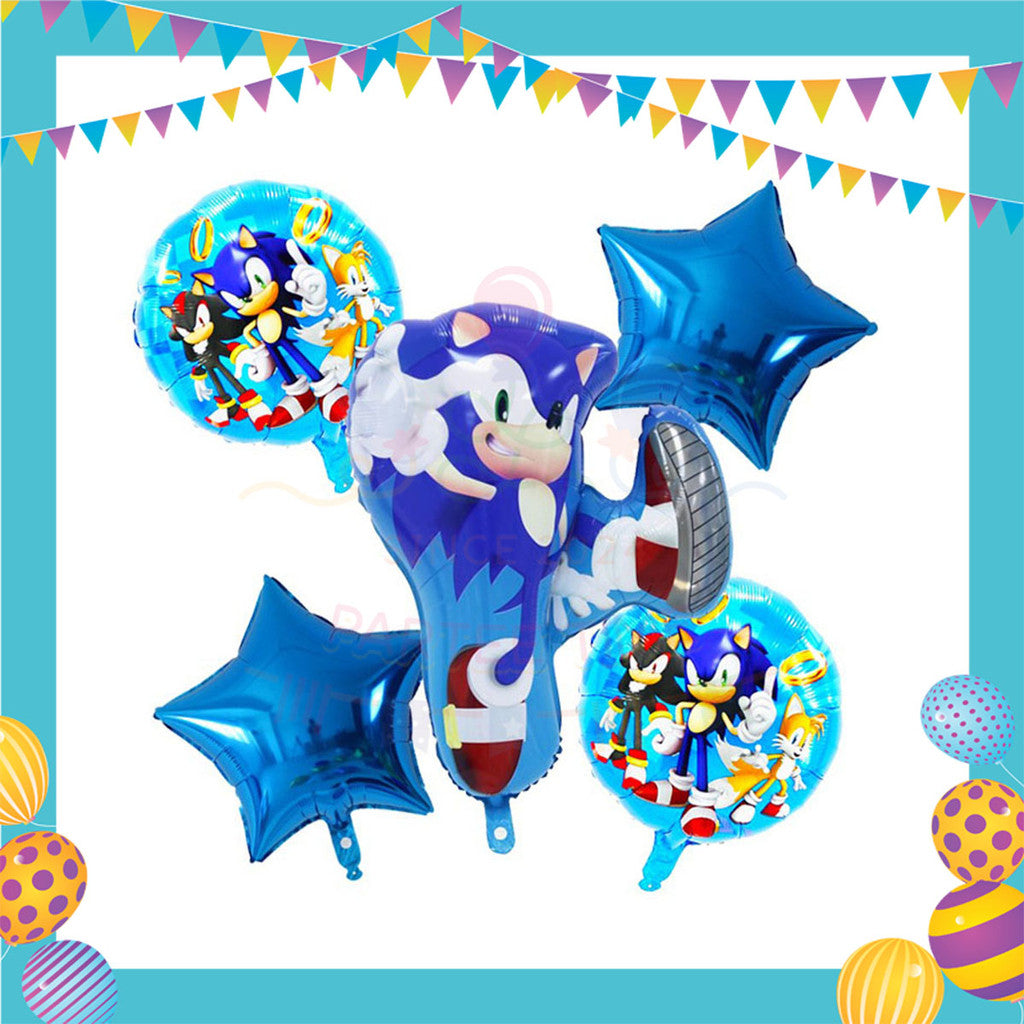 ParteeTime Kids Birthday Party Celebration Decoration Set New Sonic 4 in 1 Hiasan Majlis Sambutan Hari Jadi Kanak-Kanak