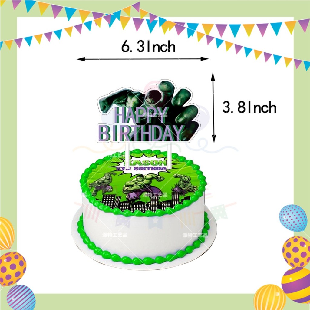 ParteeTime Kids Birthday Party Celebration Decoration Set Hulk 4 in 1 Majlis Sambutan Hiasan Hari Jadi Kanak-Kanak