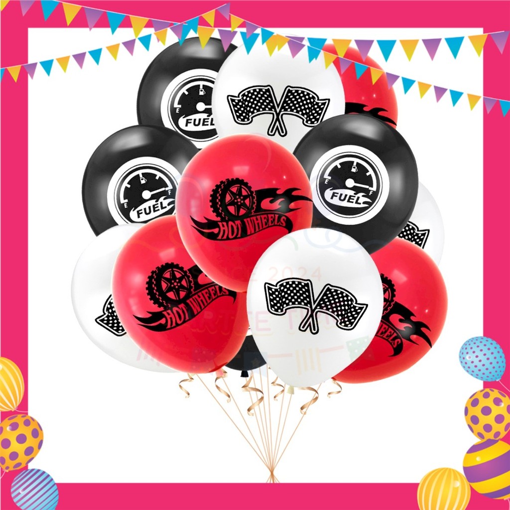 ParteeTime Kids Birthday Party Celebration Decoration Set Racing Car 4 in 1 Majlis Sambutan Hari Jadi Kanak-Kanak