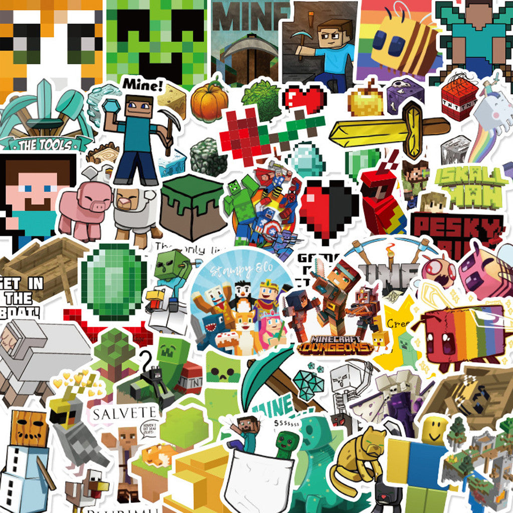 ParteeTime Kids 50pcs 100pcs Cute Cartoon Waterproof Vinyl Sticker for Water Bottle Laptops Computer Desk Helmet Bicycle