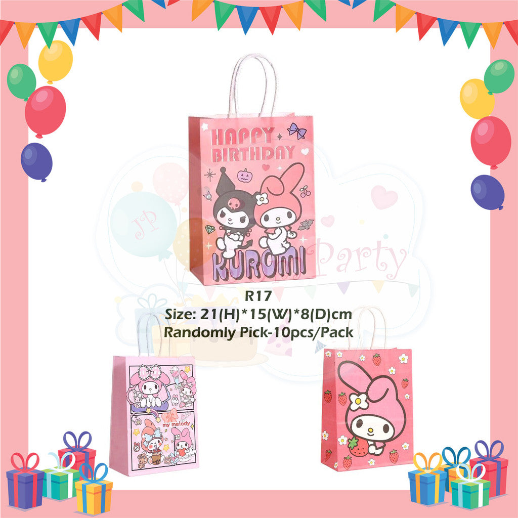 ParteeTime Kids Birthday Party Celebration Decoration Set Melody 4 in 1 Banner Balloon Cupcake Topper Parti Hari Jadi
