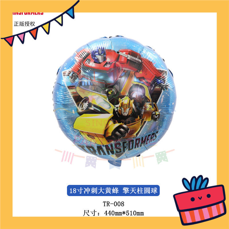 ParteeTime Kids Spd Blaze Baby Shark Themed Foil Balloon Birthday Party Decoration Tema Foil Belon Hari Jadi Hiasan