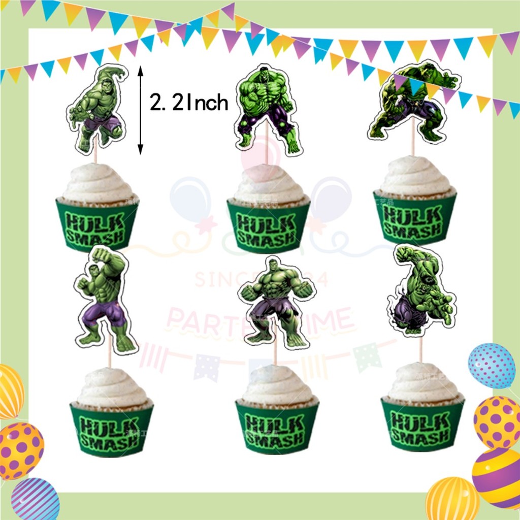 ParteeTime Kids Birthday Party Celebration Decoration Set Hulk 4 in 1 Majlis Sambutan Hiasan Hari Jadi Kanak-Kanak