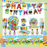 ParteeTime Kids Sprunki Theme Decorations Birthday Party Supplies Banners Backdrop Set Hiasan Hari Jadi Kanak-Kanak