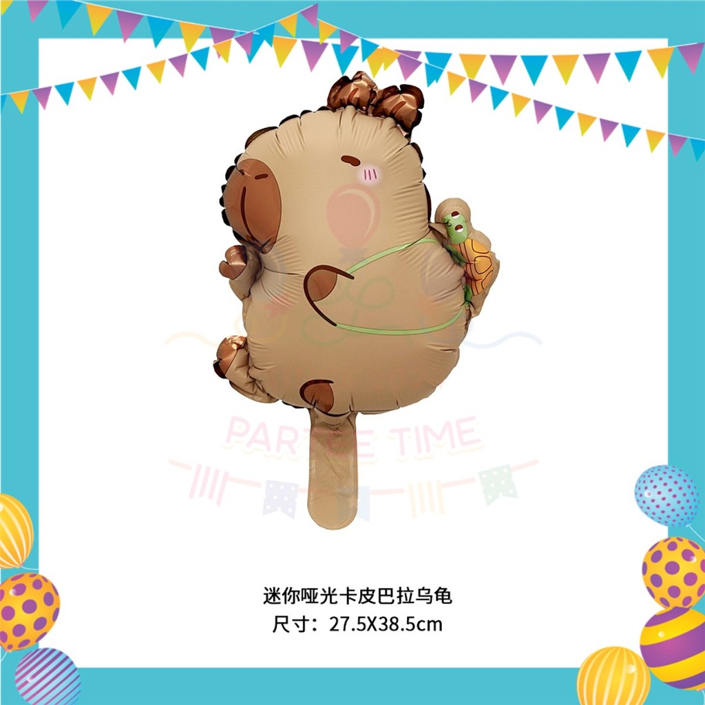 ParteeTime Kids Capybara Birthday Party Decoration Themed Foil Balloon 1pcs Birthday Party Majlis Sambutan Hari Jadi