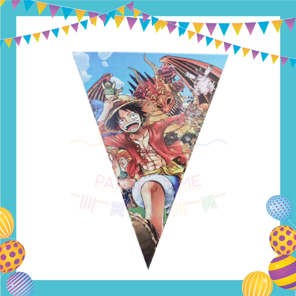 ParteeTime Kids One Piece Birthday Theme Decorations Party Balloon Banners Hang Swirls Backdrop Tablecloth Cake Topper