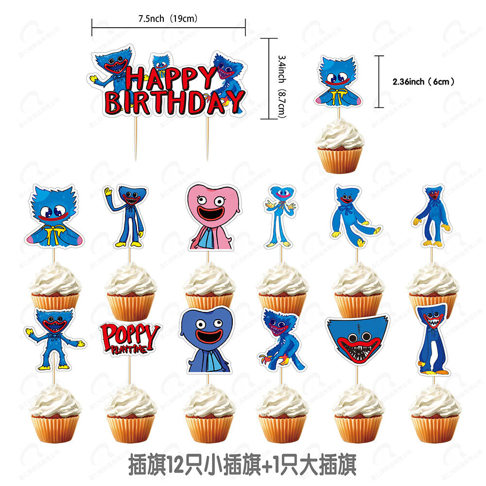 Local Seller Jom Party Poppy Playtime Theme Decoration Balloons Kids Birthday Party Supplies