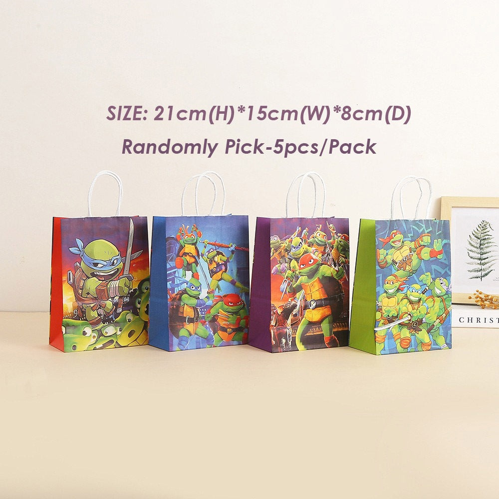 ParteeTime Kids Ninja Turtle Birthday Theme Decorations Kids Birthday Balloon Banner Hang Swirl Backdrop Tablecloth