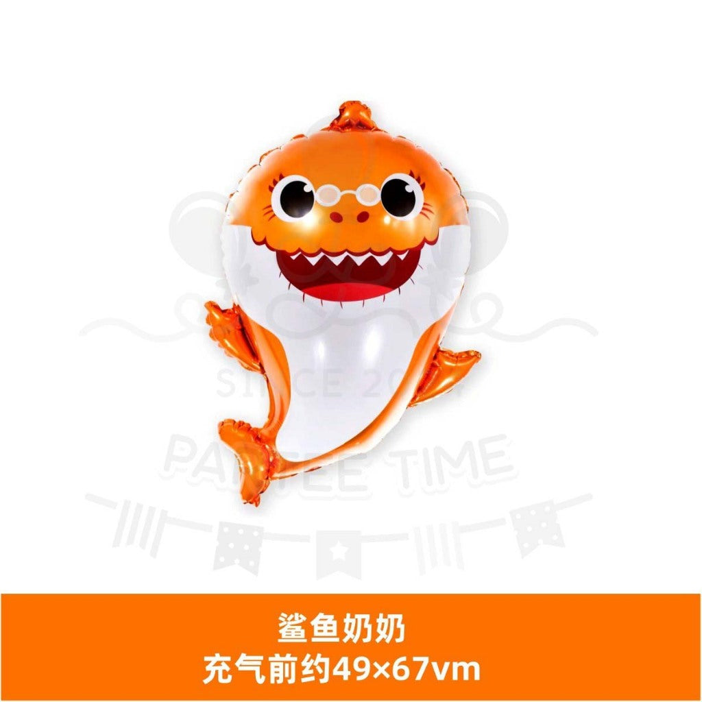 ParteeTime Kids Cute Baby Shark Family Themed Foil Balloon Birthday Party Decoration