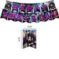 ParteeTime Tema Black Wednesday Birthday Decoration Tableware Supplies Cup Tablecloth Balloon Cake Backdrop