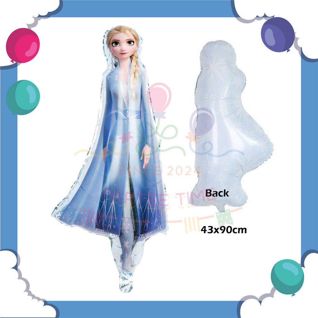 ParteeTime Kids Princess Elsa Anna Cinderella Snow White Themed Foil Balloon Birthday Party Decoration Hiasan Hari Jadi