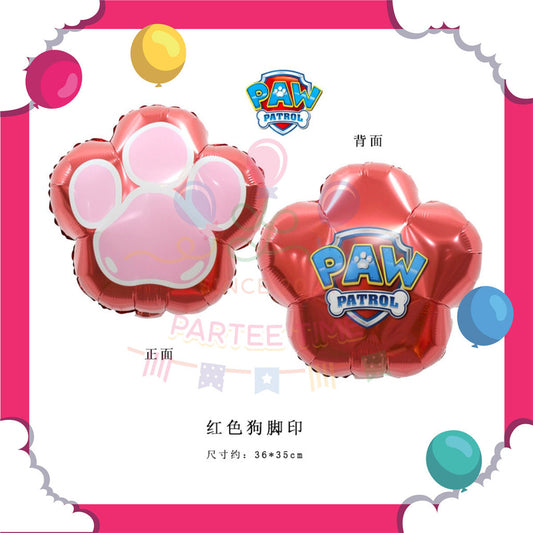 ParteeTime Kid Paw Patrol 1pcs Chase Marshall Skye Themed Foil Balloon Birthday Party Decoration Belon Hiasan Hari Jadi