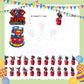 ParteeTime Kids Birthday Party Celebration Decoration Set Superhero 5 in 1 Banner Balloon Cake Cupcake Topper Hari Jadi
