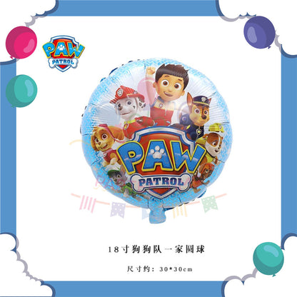 ParteeTime Kid Paw Patrol 1pcs Chase Marshall Skye Themed Foil Balloon Birthday Party Decoration Belon Hiasan Hari Jadi