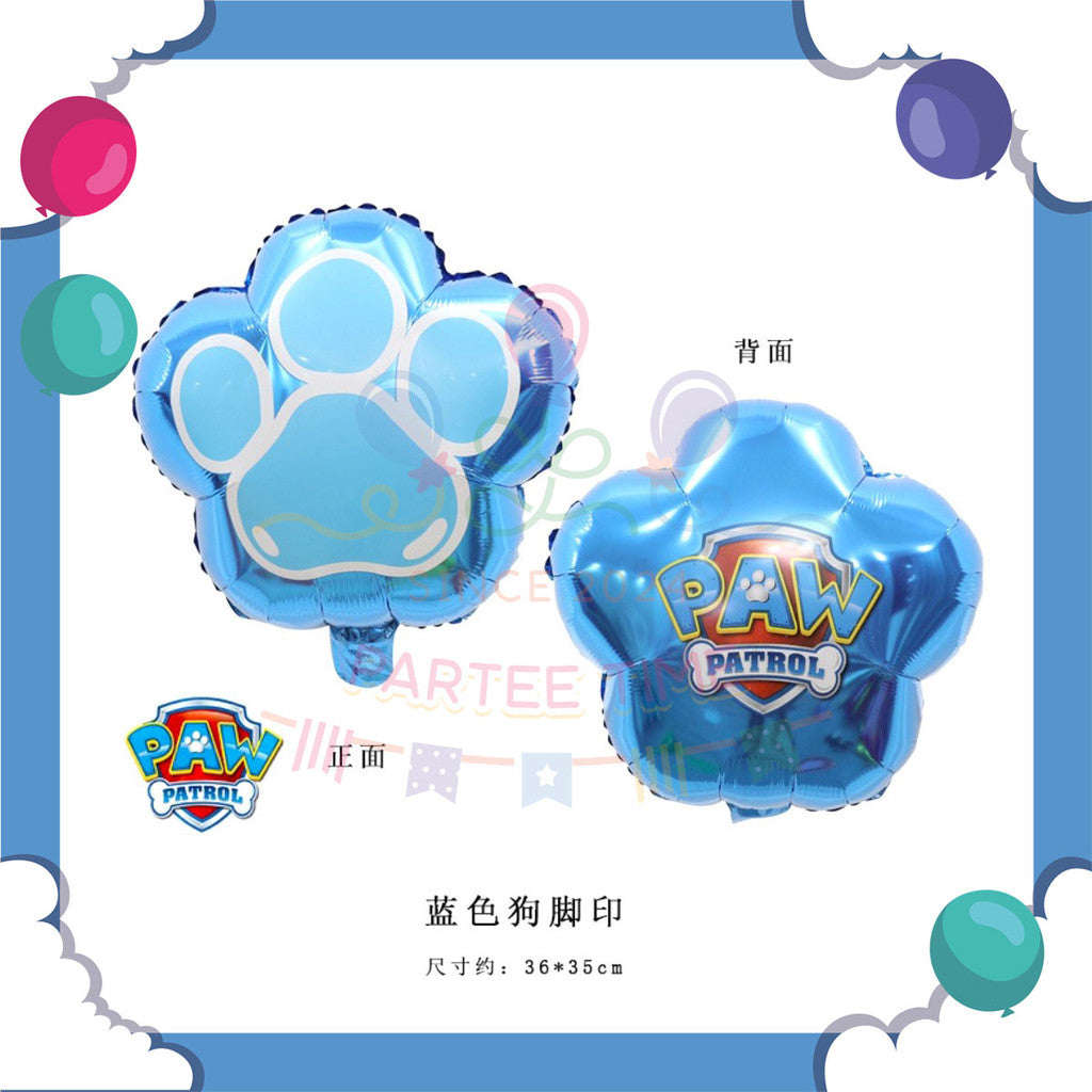 ParteeTime Kid Paw Patrol 1pcs Chase Marshall Skye Themed Foil Balloon Birthday Party Decoration Belon Hiasan Hari Jadi
