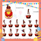 ParteeTime Kids Birthday Party Celebration Decoration Set Superhero 4 in 1 Banner Balloon Cake Cupcake Topper Hari Jadi