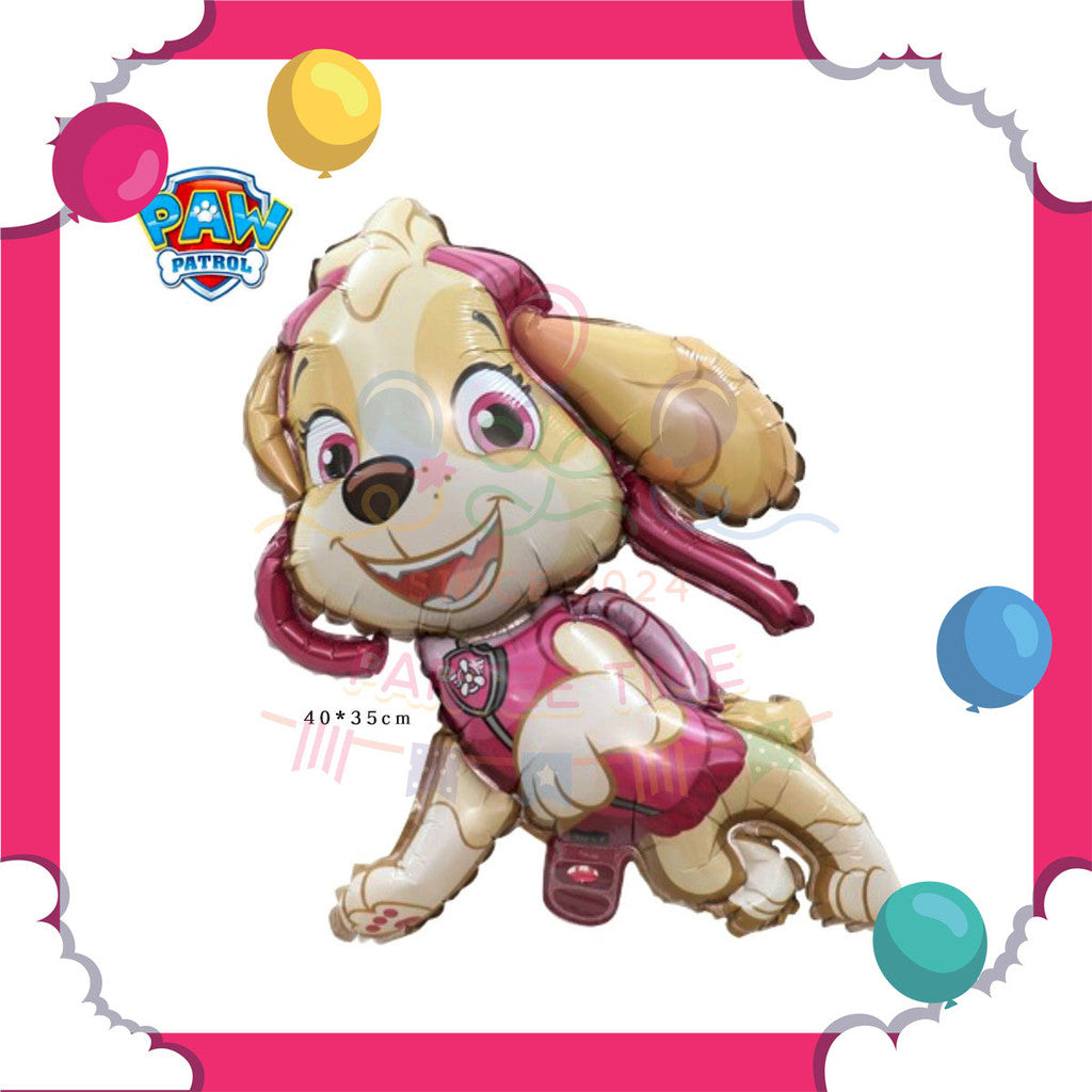 ParteeTime Kid Paw Patrol 1pcs Chase Marshall Skye Themed Foil Balloon Birthday Party Decoration Belon Hiasan Hari Jadi