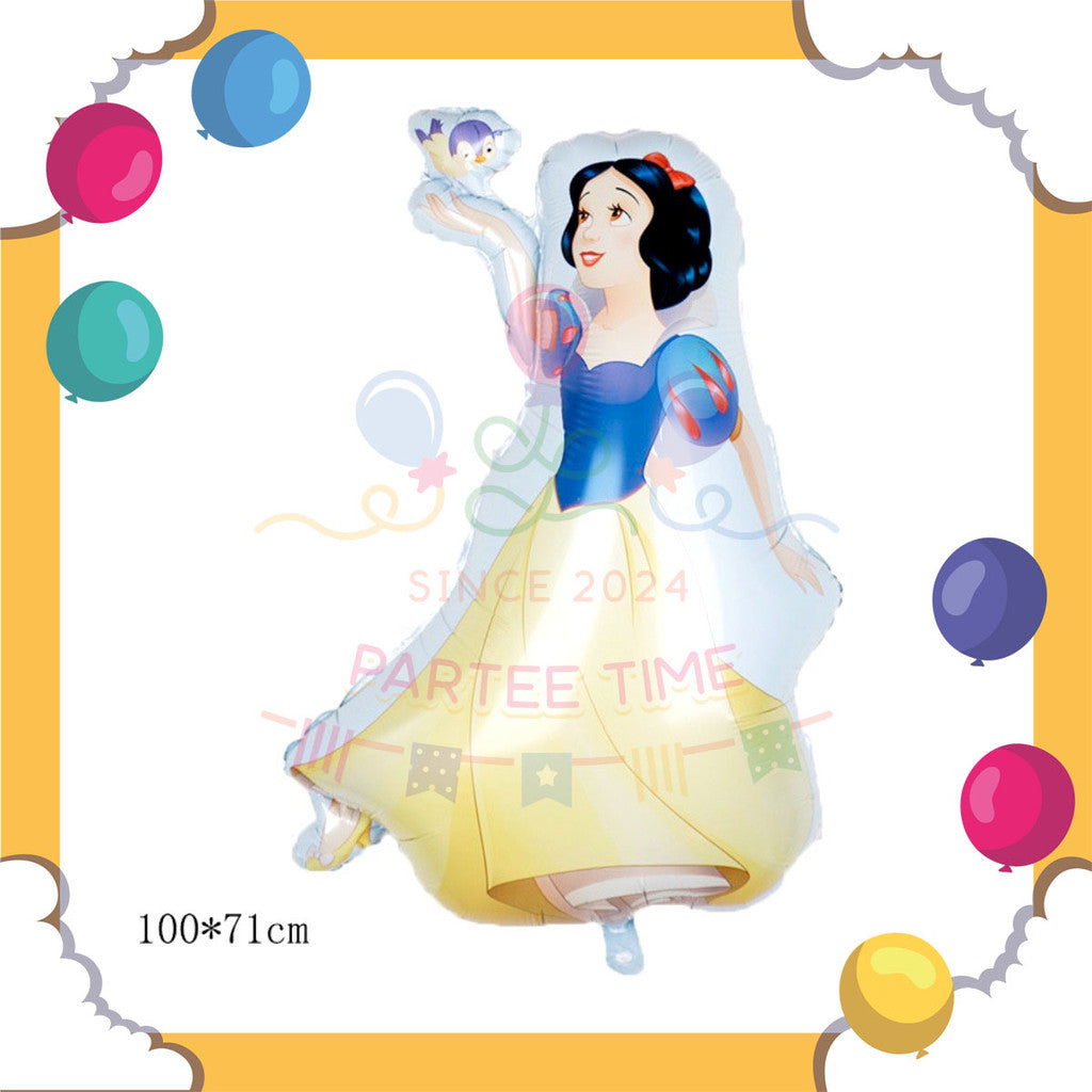 ParteeTime Kids Princess Elsa Anna Cinderella Snow White Themed Foil Balloon Birthday Party Decoration Hiasan Hari Jadi