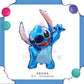 ParteeTime Kids Stitch Theme Decorations Kids Birthday Party Balloon Banners Hang Swirls Backdrop Tablecloth Cake Topper
