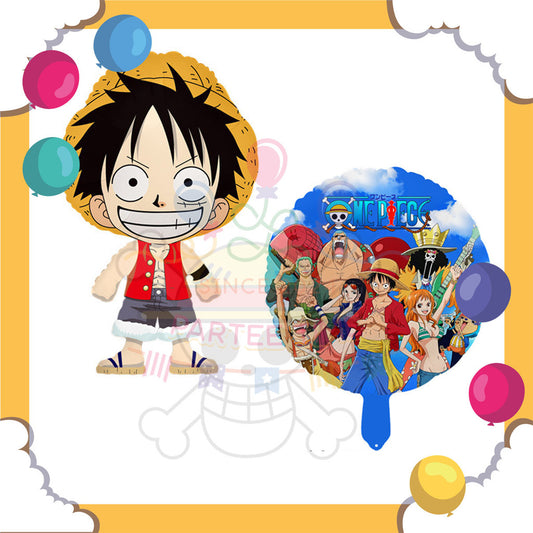 ParteeTime Kids One Piece 1pcs Luffy Birthday Decoration Foil Balloon Birthday Party Celebration Belon Hiasan Hari Jadi