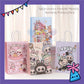 ParteeTime Kids Labubu Theme Decorations Kids Birthday Party Balloon Banners Hang Swirls Backdrop Tablecloth Cake Topper