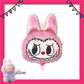 ParteeTime Kids Labubu Theme Decorations Kids Birthday Party Balloon Banners Hang Swirls Backdrop Tablecloth Cake Topper