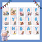 ParteeTime Kids Labubu Theme Decorations Kids Birthday Party Balloon Banners Hang Swirls Backdrop Tablecloth Cake Topper