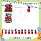 ParteeTime Kids Birthday Party Celebration Decoration Set Superhero 5 in 1 Banner Balloon Cake Cupcake Topper Hari Jadi