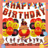 ParteeTime Kids Birthday Party Celebration Decoration Set Superhero 4 in 1 Banner Balloon Cake Cupcake Topper Hari Jadi