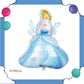 ParteeTime Kids Princess Elsa Anna Cinderella Snow White Themed Foil Balloon Birthday Party Decoration Hiasan Hari Jadi