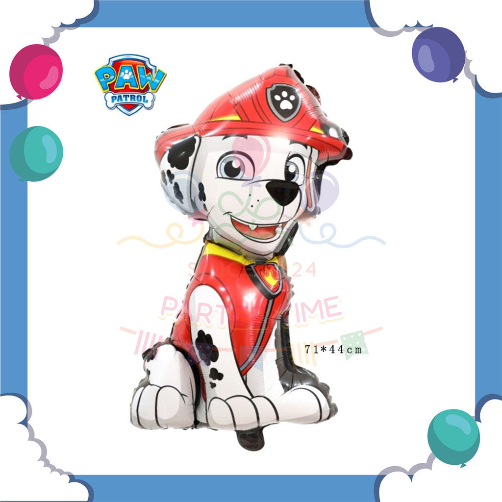 ParteeTime Kid Paw Patrol 1pcs Chase Marshall Skye Themed Foil Balloon Birthday Party Decoration Belon Hiasan Hari Jadi