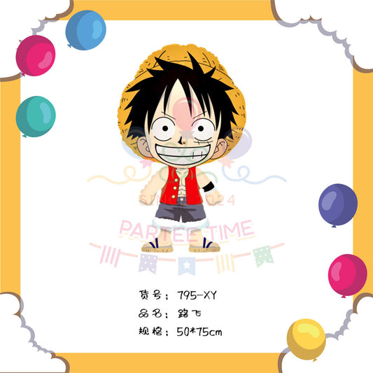 ParteeTime Kids One Piece 1pcs Luffy Birthday Decoration Foil Balloon Birthday Party Celebration Belon Hiasan Hari Jadi