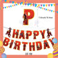 ParteeTime Kids Birthday Party Celebration Decoration Set Superhero 4 in 1 Banner Balloon Cake Cupcake Topper Hari Jadi