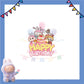 ParteeTime Kids Labubu Theme Decorations Kids Birthday Party Balloon Banners Hang Swirls Backdrop Tablecloth Cake Topper