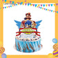 ParteeTime Kids Sonic Theme Decorations Kids Birthday Party Balloon Banners Hang Swirls Backdrop Tablecloth Cake Topper