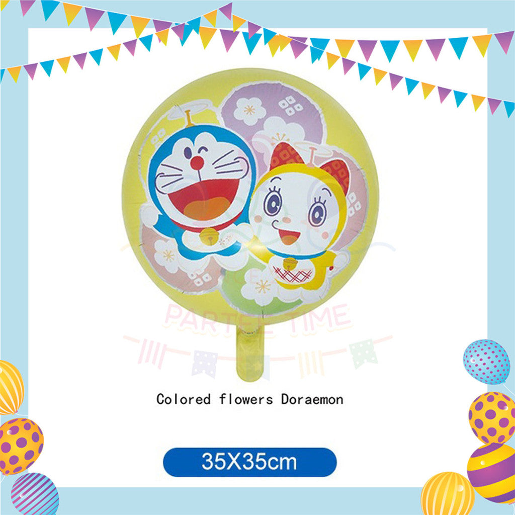 ParteeTime Kids Happy Birthday Children Cartoon Doraemon 3D Foil Aluminium Themed Foil Balloon Birthday Party Decoration