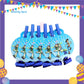 ParteeTime Kids Toys Story Birthday Theme Decorations Kids Birthday Balloon Banner Hang Swirl Backdrop Tablecloth