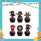 ParteeTime Kids Ninja Birthday Theme Decorations Kids Birthday Balloon Banner Hang Swirl Backdrop Tablecloth